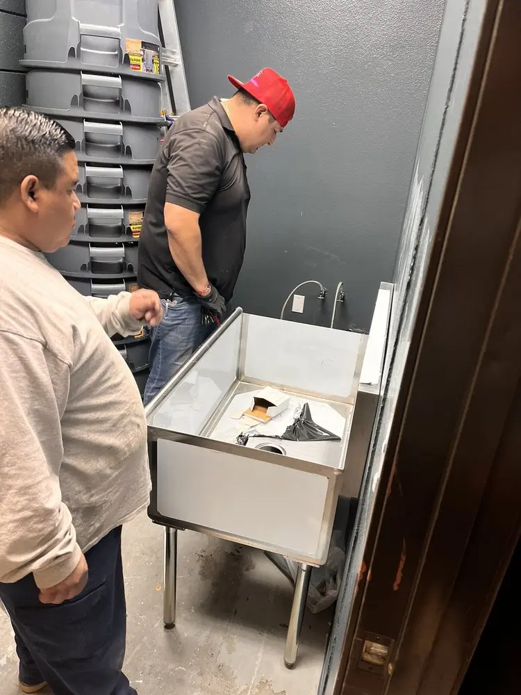 Commercial plumbing and sink installation in Parker